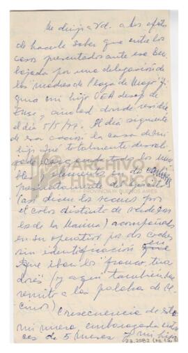 Borrador de una carta