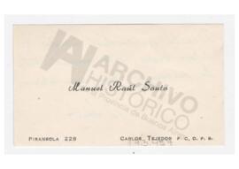 Tarjeta dirigida a Adelina (Directora jardín de Infantes Brandsen) Manuel Raúl Souto