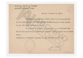 Dirección General de Escuelas de la Provincia de Bs As, certifica que la docente, Adelina Dematti...