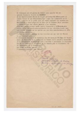 Nota del Señor Roberto Tàlice a la gente del seminario Teatral de Brandsen