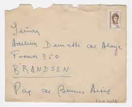 ID1628  Sobre dirigido a Adelina. (Brandsen).