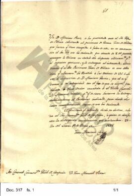 El comisario de Luján reclama a Rosas, por orden del jefe de policía, la devolución de un prision...