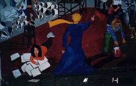 Inauguración mural fin de curso Escuela Joaquín V. González 2004