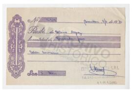 Comprobante de pago de la Clínica Brandsen.1976