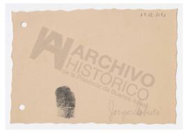 Huella del alumno Jorge Nobici.