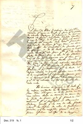 El comisario Navarro indica a Rosas las dificultades encontradas  en la remisión de los cargament...