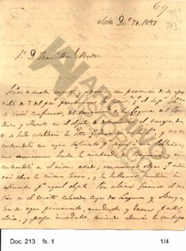 Carta remitida a Rosas por Mariano Acha y Juan F. Ulloa en la que se refiere  a la elección del l...