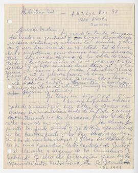 Carta escrita por Adelina dirigida a Cristina. (Alvesta, Suecia).