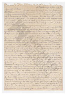 Carta de Adelina dirigida a Antonio Amuschastegui. 1983. Con sobre