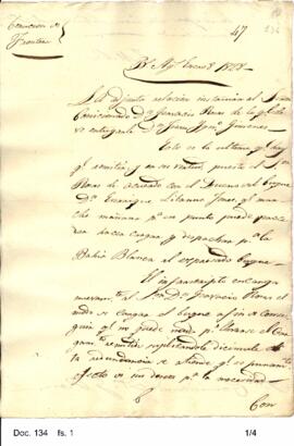 Nota dirigida por Rosas a su hermano Gervasio adjuntando un inventario de la carga que conducen l...
