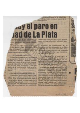 Recorte diario "Congreso Pedagógico Local"