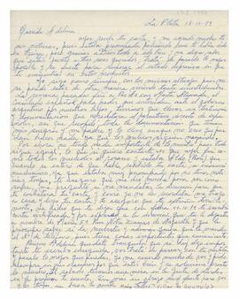 Correspondencia recibida por Adelina. Firmada Esther Villar de Gonzalez 1979