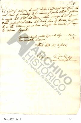 Vicente González informa a Rosas de las maderas y carretillas que no han sido cargadas en las car...