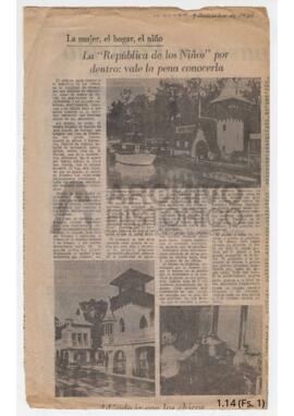 "La Republica de los niños por dentro: vale la pena conocerla", La Nación, 1978