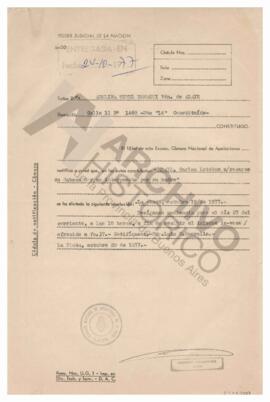 Cédula de notificación, designación de audiencia - Cámara Nacional de Apelaciones, Poder Judicial...