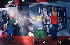 Inauguración mural fin de curso Escuela Joaquín V. González 2004
