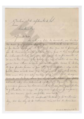 Carta enviada a Luis María Alaye por Adelina. 1951, Carhué.