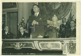 Juan Domingo Perón con Delegaciones y Audiencias