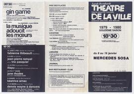Presentacion de Mercedes Sosa en el Theatre de la Ville 1980