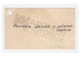 Tarjeta: personal Docente y administrativo