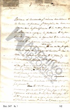 Borrador dirigido por Rosas al Inspector General en el cual expresa haber cumplido su deber y anu...