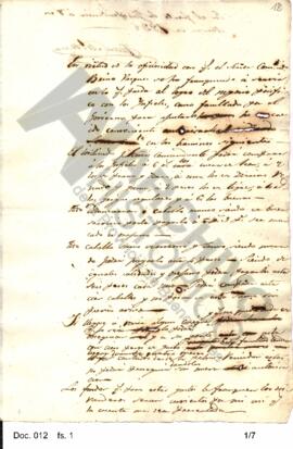 Borrador de la nota dirigida por Rosas al comandante Bruno Vázquez autorizándole a colaborar en l...