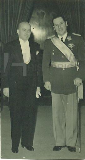 Juan Domingo Perón con Ministros extranjeros