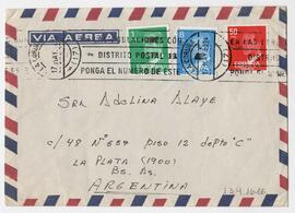 Sobre dirigido a Adelina. Rte: J.L. García. C/H. Cortez 24, La Coruña, España. 1982