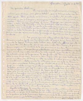 Carta enviada a Adelina por Manuel Cannizzo. Córdoba. 1983