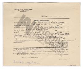 Cédula de citación a Adelina con anotación "Resultado negativo". 1978