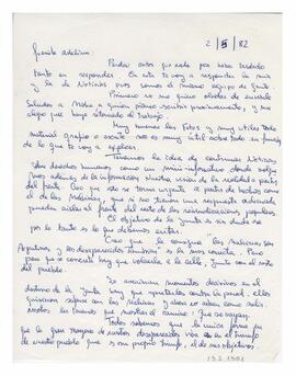 Correspondencia recibida por la Sra. Adelina 1982