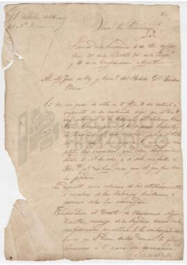 Carta al juez de paz de la Ensenada, 1840