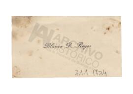 Tarjeta de salutación por el primer año de vida de Carlos. Rte: Susana y Blanca D. Reyes. 1956