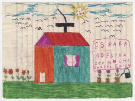 Carta con dibujo para Adelina, firmado por Erica