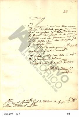 José Vicente de Mena, comisario del partido de Navarro, envía a Rosas una nómina de los vecinos d...