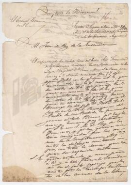 Nota de Antonino Reyes al juez de la Ensenada, 1841