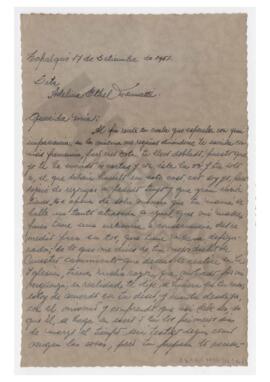 Carta enviada a Adelina por Luis María Alaye. 1951, Tapalqué. Con sobre