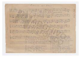 Partitura y letra “Canción del Adiós”