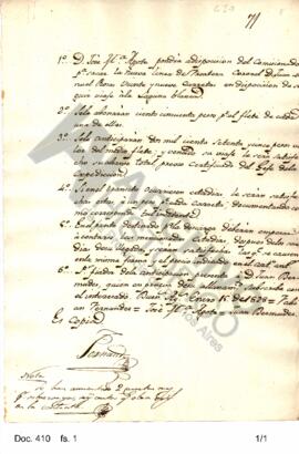 Copia del contrato celebrado entre la Comisión de Fronteras y José M. Agote con el objeto de entr...