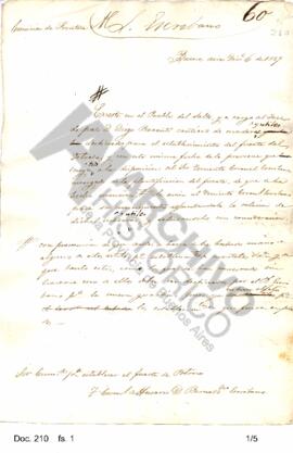 Borradores de varios oficios realizados por Rosas y dirigidos a Escribano en los cuales indica, e...