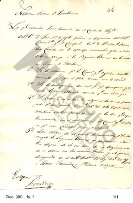 Copia del contrato celebrado por la Comisión de Fronteras con  José María de Agote donde se estip...