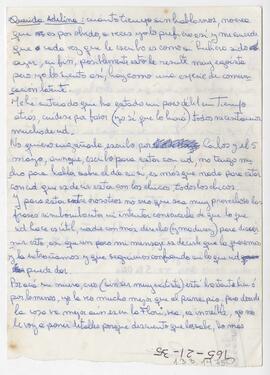Carta enviada a Adelina, firmada por Pancho