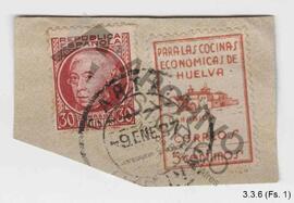 1 estampilla doble de 30 centavos