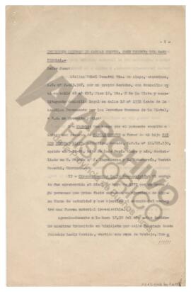 Solicitud de Adelina al Juez para interponer recurso de Habeas Corpus, hace reserva del caso federal