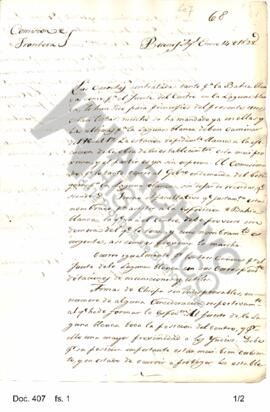 Copia de una nota de Rosas dirigida al Inspector General  solicitándole la provisión de pertrecho...