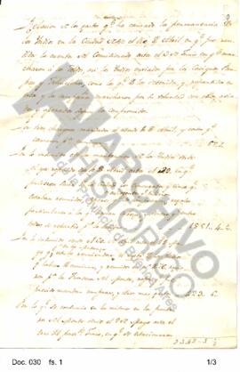 Relación de los gastos originados por la permanencia de los indios en la ciudad. 1826