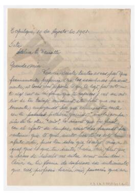 Carta enviada a Adelina por Luis María Alaye. 1951, Tapalqué.