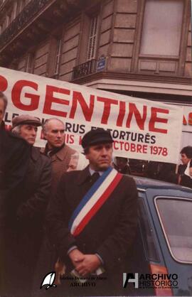Manifestación en Francia por argentinos desaparecidos 1979