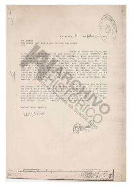 Pedido de informe al Juez Dr. Jose Maria De Rosa sobre la autenticidad de la fotocopia de la part...