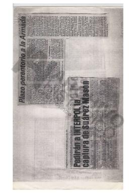 Recortes de diarios, 1984.